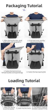 Deluxe Large Capacity Bicycle Saddlebag in Various Colours