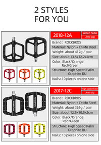 ROCKBROS Extra Large Bike Pedals in Various Colours (Pair)