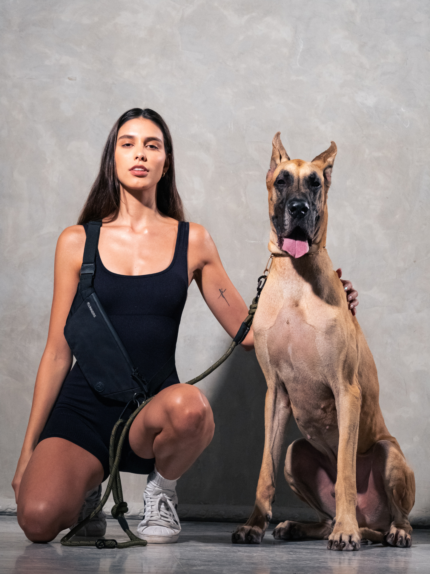 Army Green Running Hands-Free Dog Leash