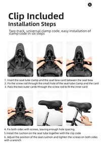 ROCKBROS Bicycle Saddle Shockproof Leather Cushion Reflective Cycling Bike Seat With Handle