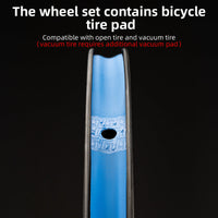 ROCKBROS Road Bike Carbon Fiber Wheels 700C Carbon Fiber Disc Brake 65mm Wheelsets Clincher