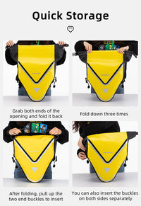 ROCKBROS Large Triangle Bicycle Saddlebag in Yellow
