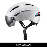 ROCKBROS Ultralight Magnetic Goggles Rear Light Cycling Helmet