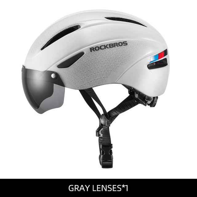 ROCKBROS Ultralight Magnetic Goggles Rear Light Cycling Helmet
