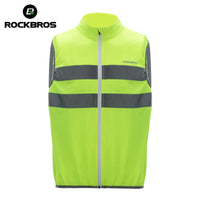 Rockbros Cycling Jacket Unisex Reflective Vest Breathable Night Running Vest Cycling Safety Warning