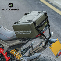 Motorcycle Seat Bag Luggage Pannier Dry Bag Tail Bag Waterproof 30L Universal MotorBike Bag Army Green