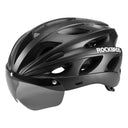 ROCKBROS Lightweight Cycling Helmet with Removable Goggles  Sun Visor