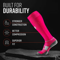 Tall Compression Socks (Pink/Gray)