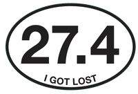 27.4 I GOT LOST Oval Sticker (Set of 2)