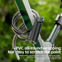 ROCKBROS Steel Cable Bike Lock - Anti-theft, Portable, Waterproof