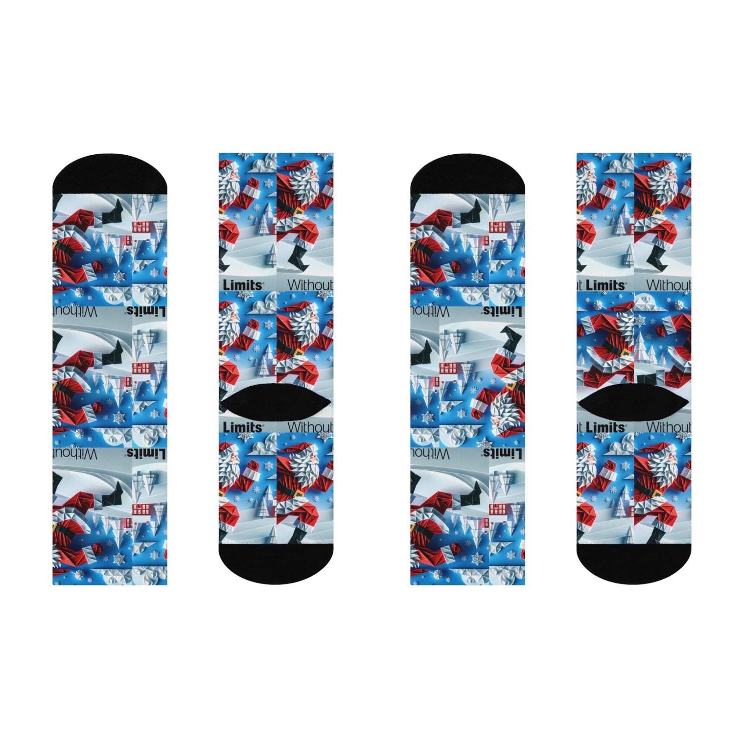 Running Santa Cushioned Crew Socks