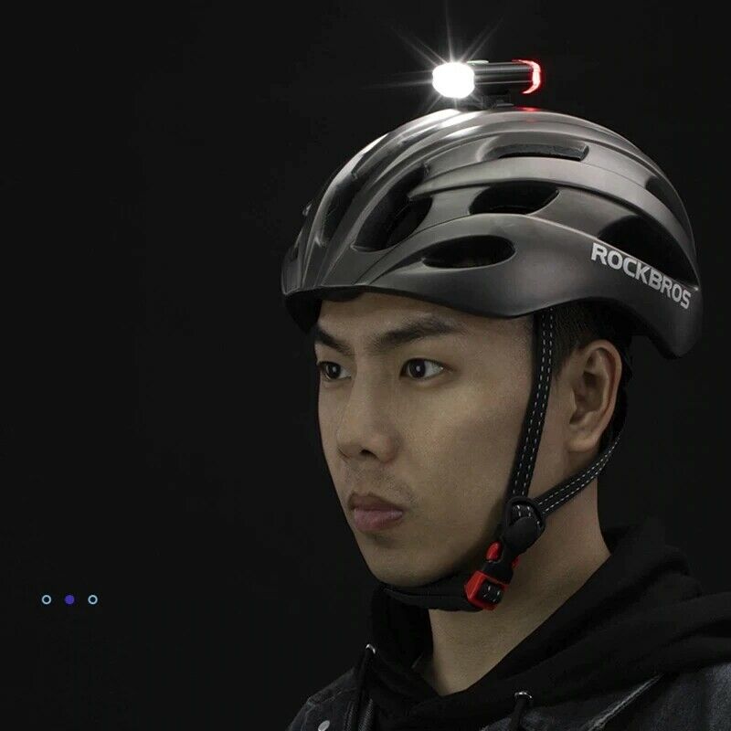 Helmet Front Handlebar Light Cycling Bike Light USB Rechargeable 100LM