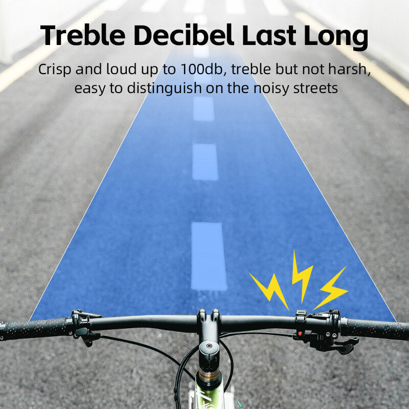 ROCKBROS Bike Mini Hidden Bell Loud Sound Aluminum Alloy Warning 100db Bell of Bicycle Handle Portable Cycling Equipment Fit MTB Road Folding Bike