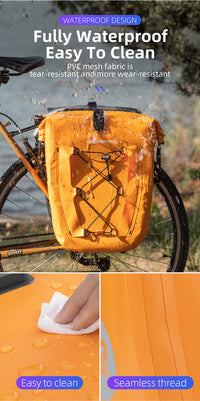 Deluxe Large Capacity Bicycle Saddlebag in Various Colours