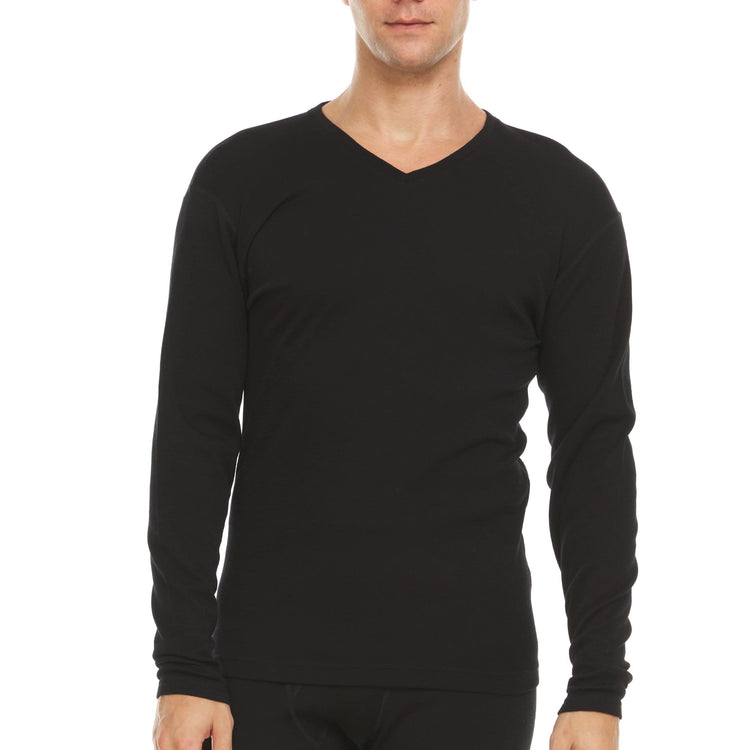 Midweight - Men's Long Sleeve V-Neck 100% Merino Wool