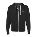 Heathered French Terry Full-Zip Hooded Sweatshirt