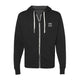 Heathered French Terry Full-Zip Hooded Sweatshirt