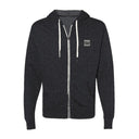 Heathered French Terry Full-Zip Hooded Sweatshirt