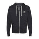 Heathered French Terry Full-Zip Hooded Sweatshirt