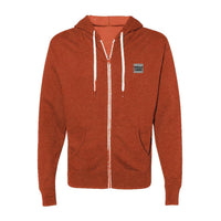 Heathered French Terry Full-Zip Hooded Sweatshirt