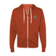 Heathered French Terry Full-Zip Hooded Sweatshirt