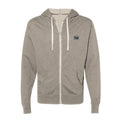 Heathered French Terry Full-Zip Hooded Sweatshirt