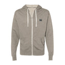 Heathered French Terry Full-Zip Hooded Sweatshirt