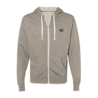 Heathered French Terry Full-Zip Hooded Sweatshirt