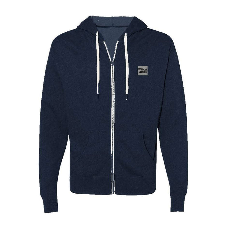 Heathered French Terry Full-Zip Hooded Sweatshirt