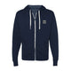 Heathered French Terry Full-Zip Hooded Sweatshirt