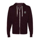 Heathered French Terry Full-Zip Hooded Sweatshirt