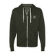 Heathered French Terry Full-Zip Hooded Sweatshirt