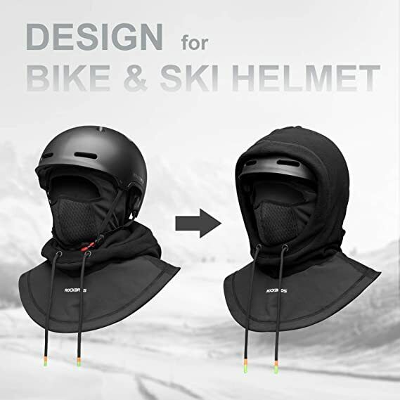 ROCKBROS Men' Winter Mask Thermal Fleece Cycling Balaclava Ski Full Face Mask