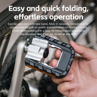 Foldable Bicycle Pedals MTB Bike Cycling Flat Platform Pedals Reflective Aluminium 9/16''