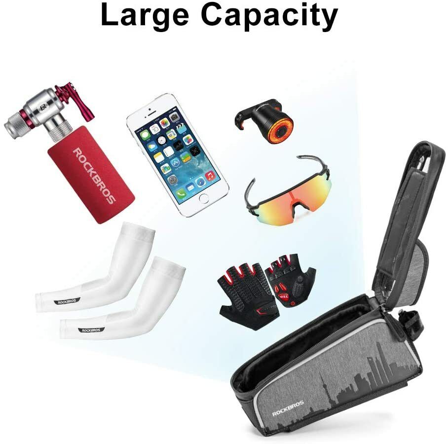 ROCKBROS Mobile Phone Bag Waterproof Touch Screen Fit 6.5in