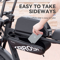 ROCKBROS E-Bike Bag top Tube Front Frame Bag Black Waterproof 4.5L Beam Storage Package