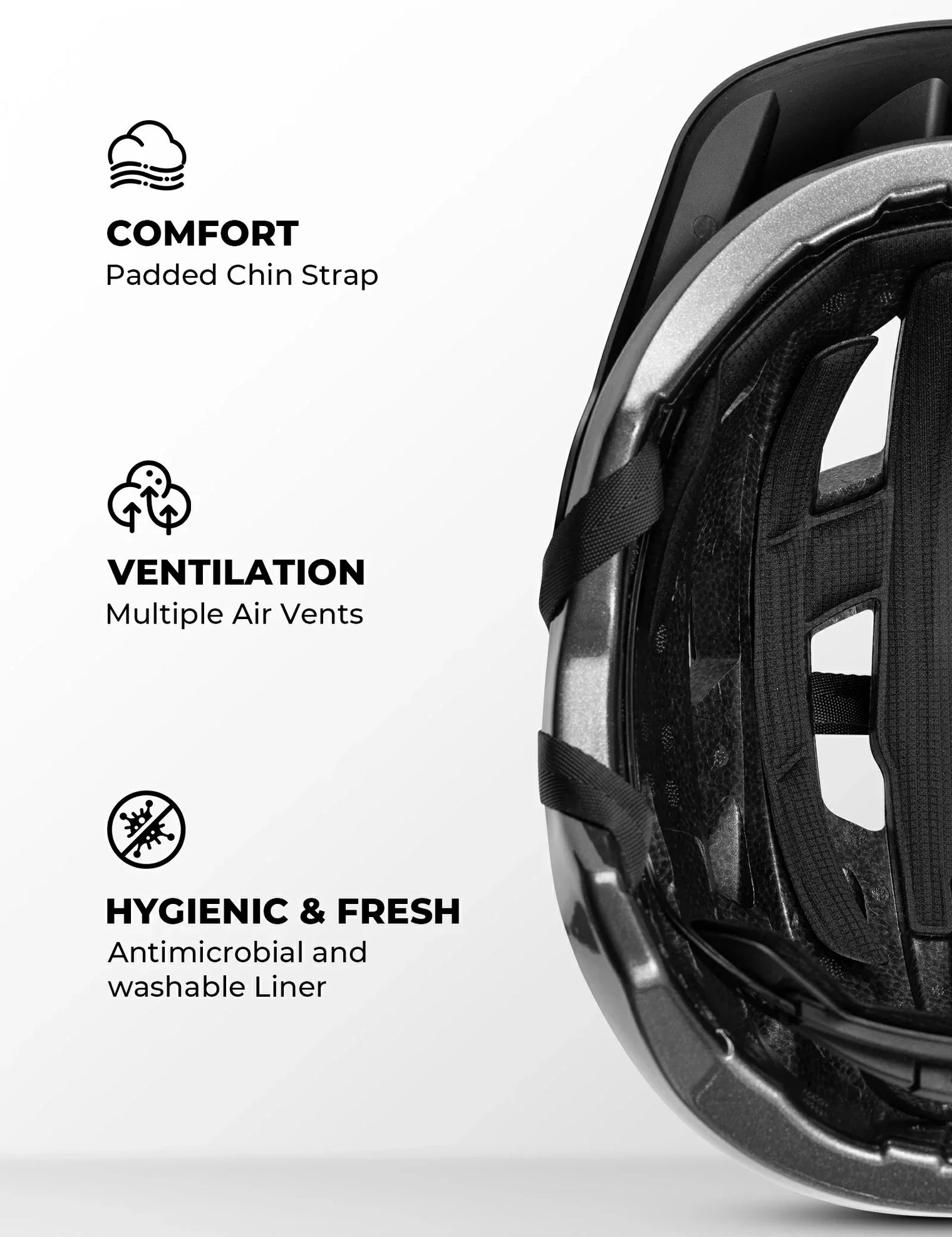 Youth Cycling Helmet Antibacterial Protection Breathable