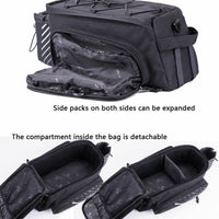 Pro Bicycle Rear Rack Bag with Extra Pockets