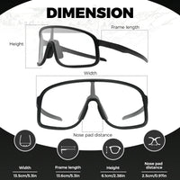 ROCKBROS Cycling Sunglasses Photochromic Polarized Sports Glasses UV400 Unisex