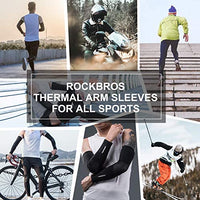 ROCKBROS Thermal Arm Sleeves Cycling Arm Warmers for Men Women Winter Arm Cover