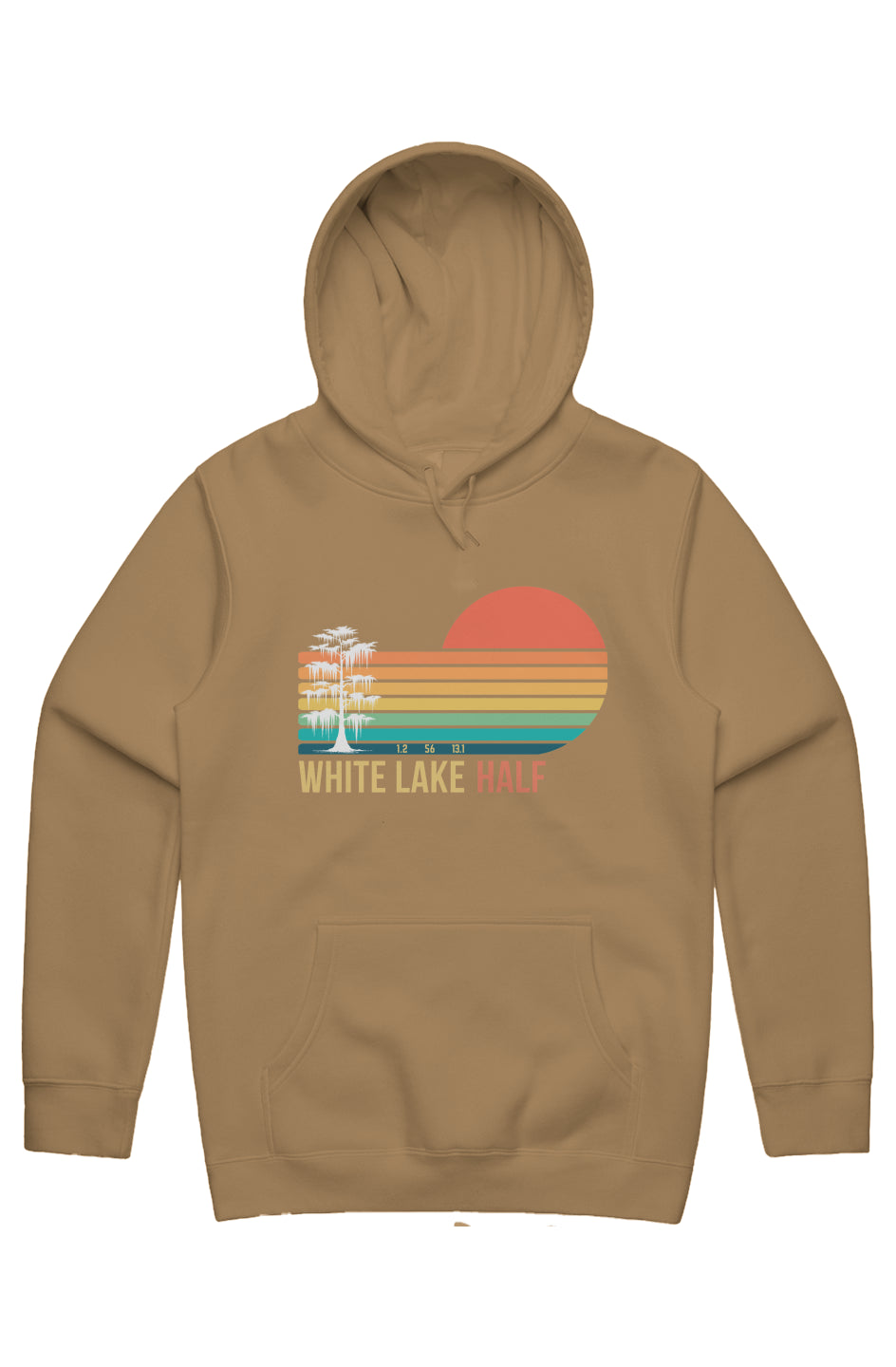 White Lake Half Men's Stencil Hoodie