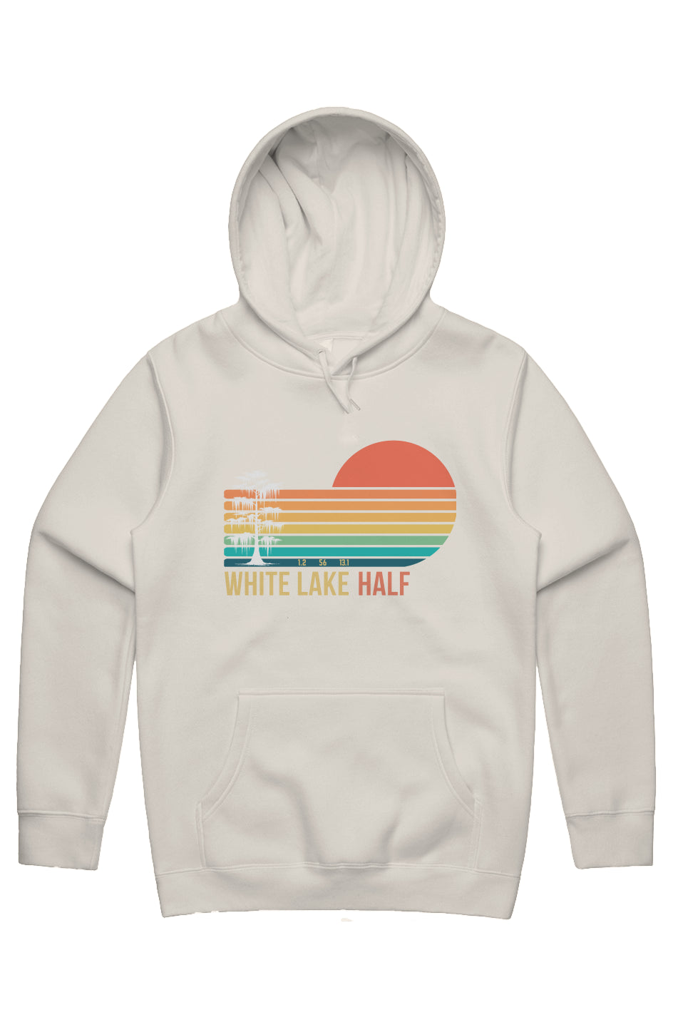 White Lake Half Men's Stencil Hoodie