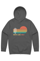 White Lake Half Men's Stencil Hoodie