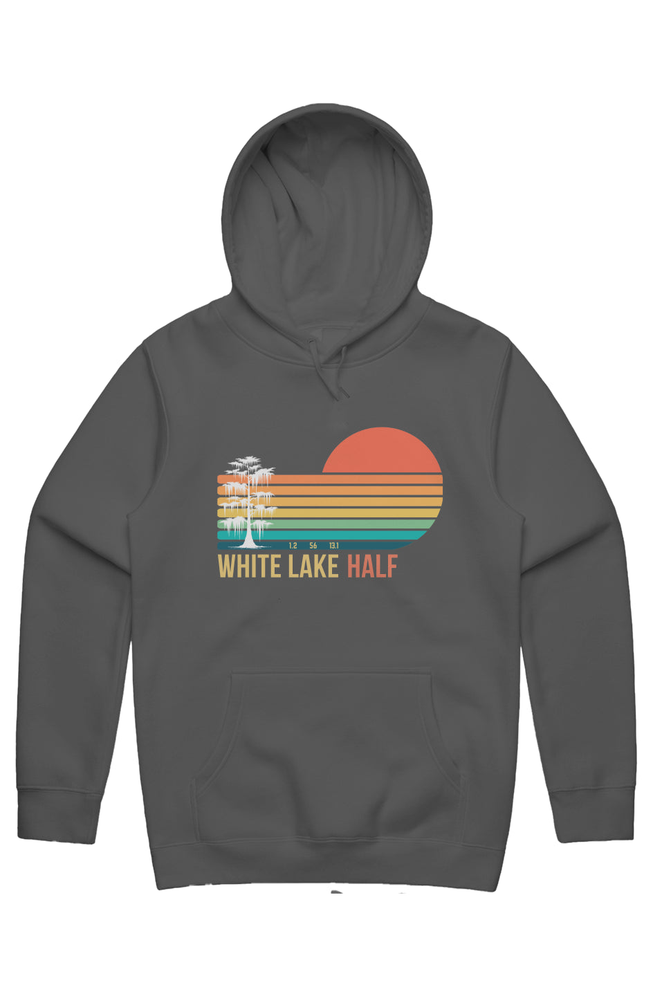 White Lake Half Men's Stencil Hoodie