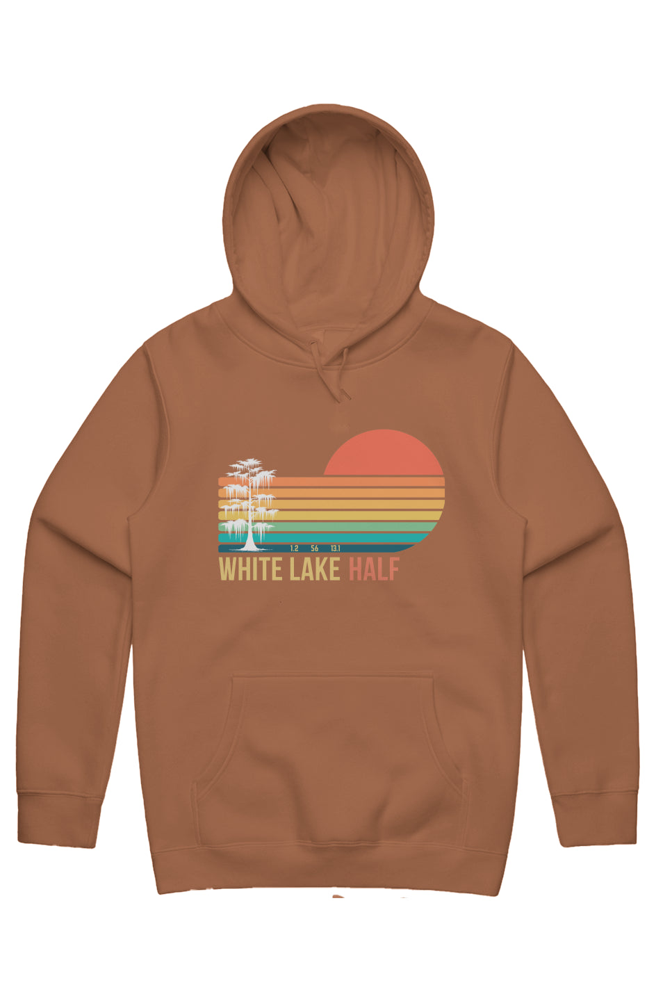 White Lake Half Men's Stencil Hoodie