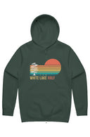 White Lake Half Men's Stencil Hoodie