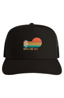 White Lake Half Black Mesh Contrast Trucker