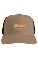 White Lake Half Black Mesh Contrast Trucker