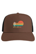 White Lake Half Black Mesh Contrast Trucker