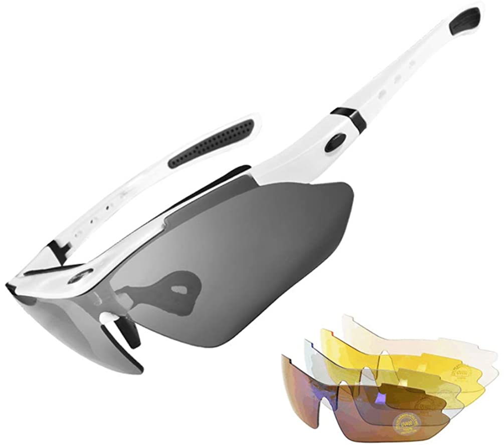 ROCKBROS-Slim Polarised Sports Sunglasses With 4 Interchangeable Lens Cycling Glasses UV400